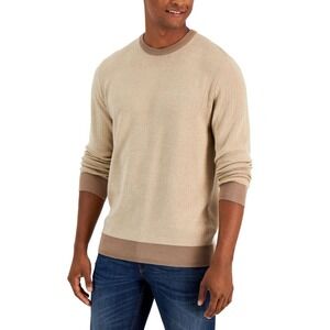 Club Room Mens Knit Crew Neck Pullover‎ Sweater, Cracked Walnut, NWT, Size XXL